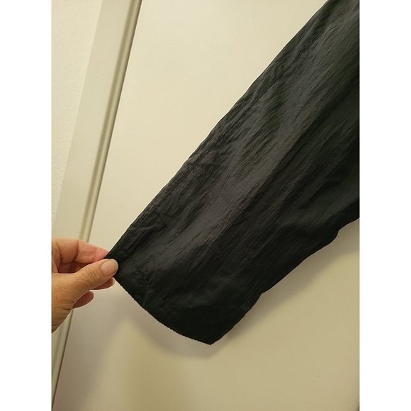 Vintage Women's Climatiser Nylon Trench Coat Black with Red Buttons Small - Picture 6 of 10